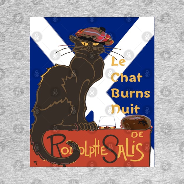 Le Chat Burns Nuit  Scottish Saltire by taiche